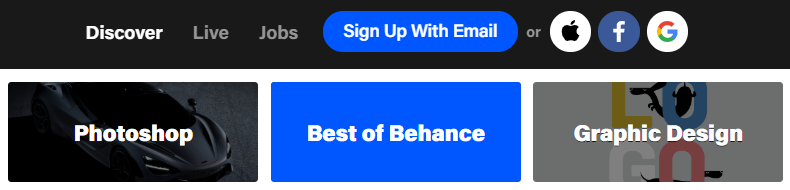 Sign Up With Email on Behance